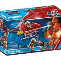 PLAYMOBIL City Action - Hélicoptère de lutte contre les incendies, Jouets de construction 71195