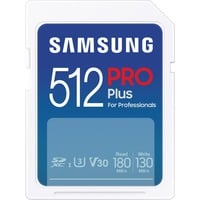 SAMSUNG PRO Plus 512 Go SDXC, Carte mémoire Blanc, UHS-I U3, Class 3, V30