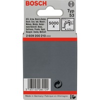 Bosch 2 609 200 210 agrafe 5000 agrafes, Clip 5000 agrafes, 11,4 x 0,74 x 8 mm