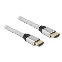 DeLOCK HDMI à très haut débit, Câble Argent, 2 mètres, 8K 60Hz, 48 Gbps