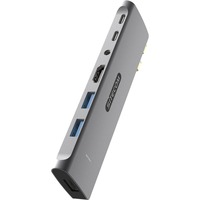 Sitecom 7 en 2 MacBook Multiport Hub, Station d'accueil Gris, USB-C, HDMI, USB-A