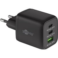 goobay 65W GaN USB-C PD Multiport Quick Charger Nano, Chargeur Noir