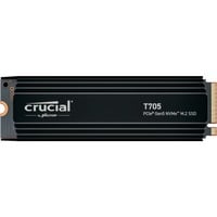 Crucial T705 2 To SSD Noir, PCIe 5.0 x4, NVMe 2.0, M.2 2280, Incl. heatsink