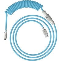 HyperX Coiled Cable, USB-C, Câble Bleu clair/Blanc, 1,2 m