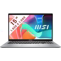 MSI Modern 15 (F1MG-644BE) 15.6" PC portable Argent | Core 7 150U | Iris Xe Graphics | 16 Go | 512 Go SSD
