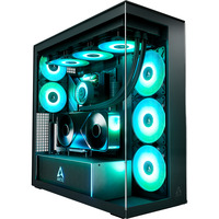 ARCTIC Xtender VG boîtier midi tower Noir | 2x USB-A | 1x USB-C | RGB | Verre trempé