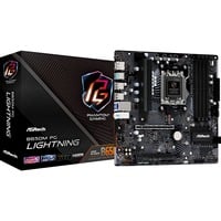 ASRock B650M PG LIGHTNING, Socket AM5 carte mère Noir/gris, RAID, 2.5 Gb-LAN, Sound, µATX