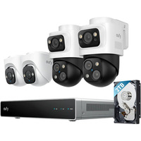 Eufy PoE NVR Security System S4, Caméra de surveillance Blanc, 2x Bullet-PTZ + 2x Turret + NVR, 4K, IP65
