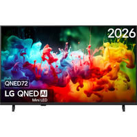 LG QNED72 AI 43" 4K Ultra HD TV Noir, 3x HDMI, USB, Bluetooth, LAN, WLAN, CI, HDR10