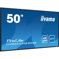 iiyama ProLite LH5041UHS-B2AG, Affichage public Noir, VGA, HDMI, LAN, Audio, USB 
