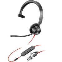 HP Poly Blackwire 3315 Monaural USB-C casque on-ear Noir, PC