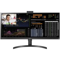 LG UltraWide 34BQ77QC-B 34" Moniteur incurvé  Noir, 2x HDMI, 1x DP, USB-A, USB-C, HDR10, LAN, webcam, microphone