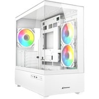 Sharkoon MK6 RGB boîtier mini tower Blanc | 2x USB-A | 1x USB-C | RGB | Window