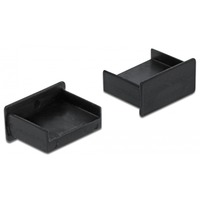DeLOCK Housse de protection pour USB Type-A (femelle), Capuchon protecteur Noir, 10 pièces