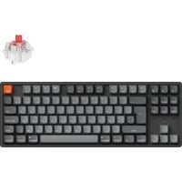 Keychron K8 Max-J1Z RGB clavier mécanique Noir, Layout BE (AZERTY), Keychron Super Red, 80% (TKL), Hot-swappable, Bluetooth, 2.4GHz