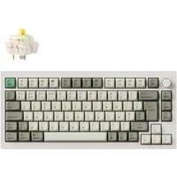 Keychron Q1 Max-P4 QMK, clavier Blanc, Layout BE, Gateron Jupiter Banana, RGB led, 75%, Hot-swappable, Bluetooth, 2.4GHz