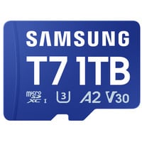 Samsung T7 microSDXC 1 To, Carte mémoire Bleu