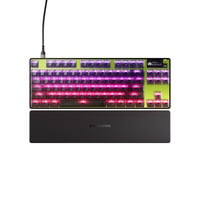 SteelSeries RGB clavier gaming mécanique Néon jaune, Layout US (QWERTY), SteelSeries OmniPoint 3.0, 80% (TKL)