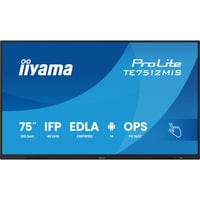 iiyama ProLite TE7512MIS-B4AG, Affichage public Noir (Mat), 2x HDMI | 1x DisplayPort | VGA | LAN | WiFi | 24/7 | Tactile