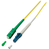 DSI Câble fibre optique OS2 simplex SC/APC-LC Jaune/Vert, 1 mètre