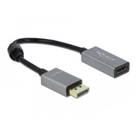 DeLOCK DisplayPort 1.4 actif > HDMI , Adaptateur Gris/Noir, 0,2 mètres