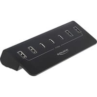 DeLOCK Hub USB 10 Gbps avec 3 ports USB Type-C et 4 ports USB Type-A Noir