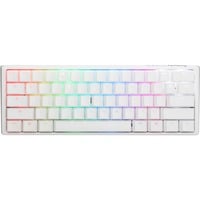 Ducky One 3 Mini White, clavier gaming Blanc/Argent, Layout BE, Cherry MX RGB Brown, LED RGB, 60%, ABS