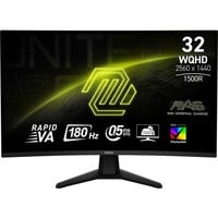 MSI MAG 32CQ6F 31.5" Moniteur gaming incurvé Noir, 1x DisplayPort, 2x HDMI, 180 Hz
