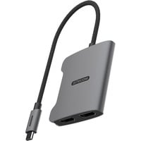 Sitecom Adaptateur USB-C vers Dual HDMI 2.0 Gris
