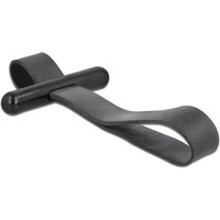 DeLOCK Collier de serrage avec boucle en caoutchouc, Serre-câble Noir, 1 pièce