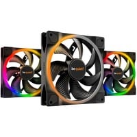 be quiet! Light Wings PWM ventilateurs de boîtier RGB  Noir, 3 pièces, 140 x 140 x 25 mm