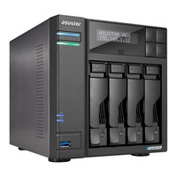 Asustor Lockerstor 4 Gen2+ AS6704T v2, NAS Noir, 2x 5G LAN, HDMI, USB