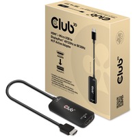 Club 3D Adaptateur actif HDMI + Micro USB vers DisplayPort Noir