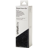 Cricut Joy Smart Iron-On - Glitter Black, Matériel d'impression Noir, 48 cm
