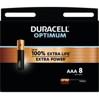 Duracell Piles Alkaline AAA Optimum, Batterie 8 pièces