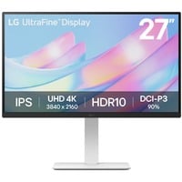 LG UltraFine 27US550-W 27" 4K UHD Moniteur  Blanc, 2x HDMI, DisplayPort