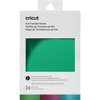Cricut Foil Transfer Sheets Sampler - Jewel, Films Multicolore, 24 pièces