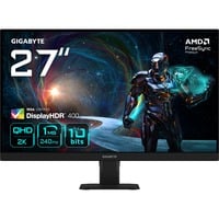 GIGABYTE GS27QA XA 27" Moniteur gaming  Noir, 2x HDMI, DisplayPort, 240 Hz