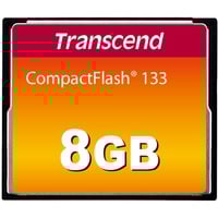 Transcend Carte CompactFlash 8 Go, Carte mémoire Noir