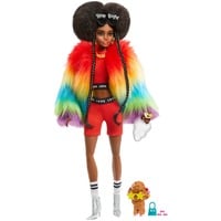 Barbie Extra Doll 1 - Rainbow Coat with Pet, Poupée