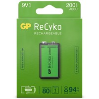GP Batteries ReCyko E-Blok, 9V, Batterie Vert