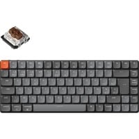 Keychron K3 Max-H3, clavier Gris/Noir, Layout BE, Gateron Low Profile 2.0 Mechanical Brown, RGB leds 75%, Double-shot ABS, Hot-swappable, Bluetooth, 2.4GHz