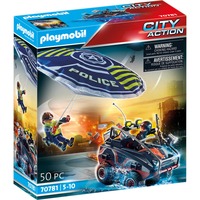 PLAYMOBIL City Action - Policier parachutiste et quad du bandit, Jouets de construction 70781