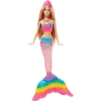 Barbie Sirène Arc en Ciel, Poupée Poupée mannequin, Fille, 3 an(s), Effets lumineux, Batteries requises