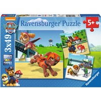 Ravensburger Paw Patrol - L'équipe à quatre pattes, Puzzle 3x 49 pièces