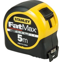 Stanley Mètre ruban Lame FatMax Armor Magnetic, Mètre à ruban Noir/Jaune, 5 mètre, largeur 32 mm