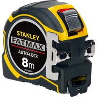 Stanley Ruban à mesurer FatMax Pro Autolock, Mètre à ruban Noir/Jaune, 8 mètre, largeur 32 mm