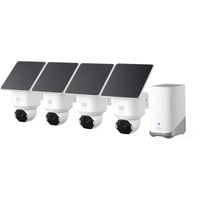 Eufy SoloCam E42 4-Cam Kit, Caméra de surveillance Blanc, 4K UHD, 8x zoom hybride, HomeBase S380