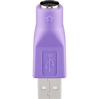 goobay 68918 changeur de genre de câble USB Type-A PS/2 Violet, Adaptateur Violet, USB Type-A, PS/2, Violet