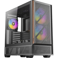 Antec P30 ARGB boîtier midi tower Noir/bois | 2x USB-A | 1x USB-C | Window